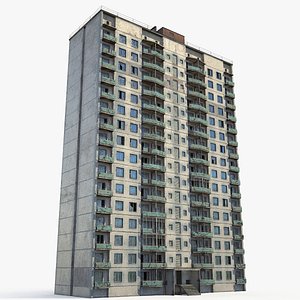 Fujiyama Chernobyl Building Low poly