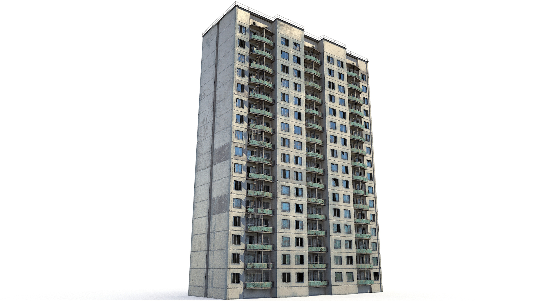 3D abandoned building model - TurboSquid 1436231