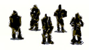 crowd mutant 3D model
