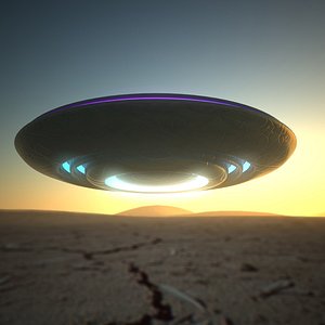 3d ufo alien space