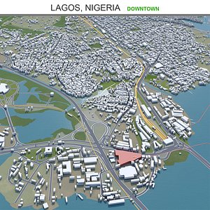 3D Lagos Downtown Nigeria