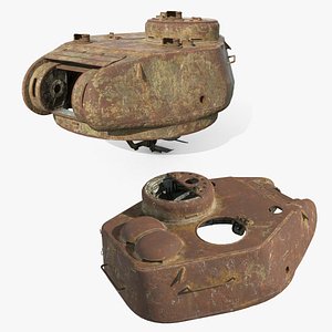 3D model T-34-85 Turret Rusted