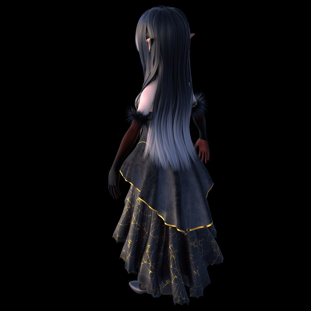 3D Vampire Girl Model - TurboSquid 2140528