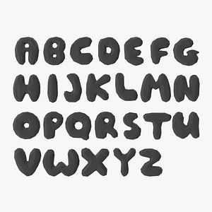stylized alphabet 3D model