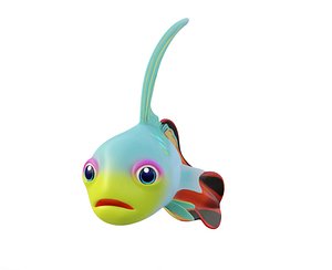 3D model goby fish toon animation