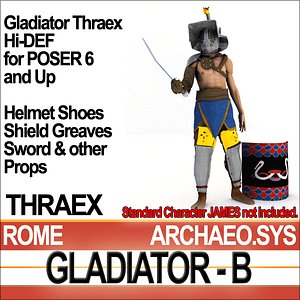 3ds roman gladiator thraex set