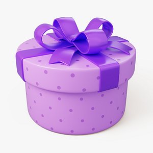 3D model Stylized Purple Gift Box