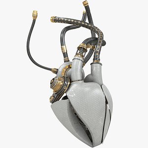 Sci-Fi Artificial Cyber Heart - High-Quality Photorealistic 3D Model