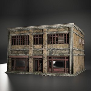 OLD ABANDONED POST APOCALYPSE BUILDING SURVIVAL 07 3D model