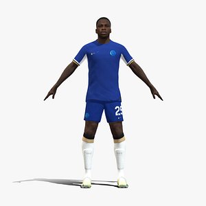 3D Rigged Moises Caicedo Chelsea 2024