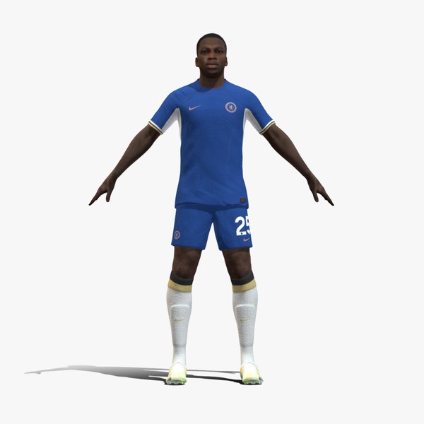 3D 3D Rigged Moises Caicedo Chelsea 2024 model