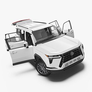 Lexus GX 550 SUV Eminent White Pearl Rigged