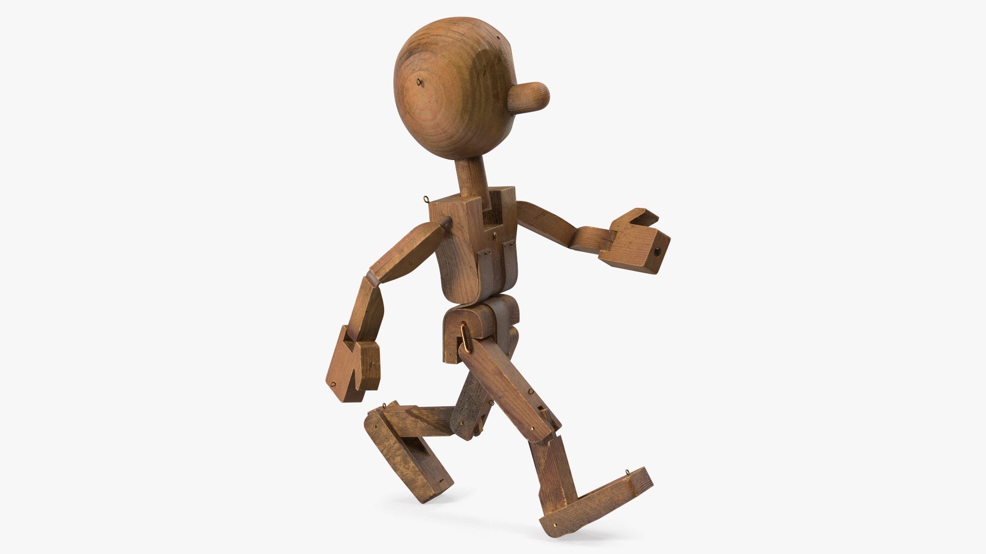 Walk Dirty Wooden Character 3D model preview