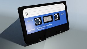3D Cassette Tape with Case