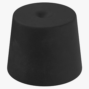 Rubber Plug Big Clean and Used 04 3D model