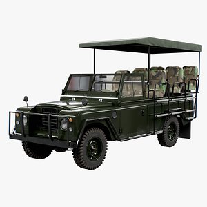 3D model Classic Safari Tour Vehicle 4x4