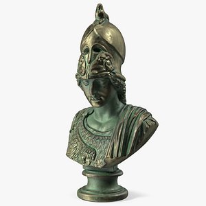 Bust Goddess Athena Bronze Old