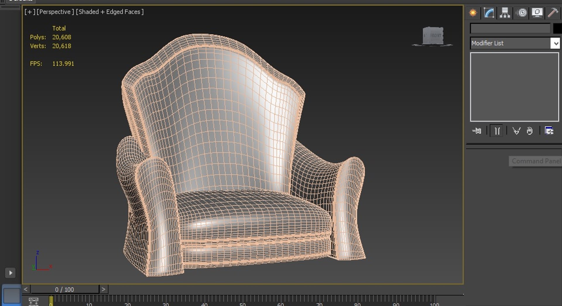 free cartoon chair 3d model