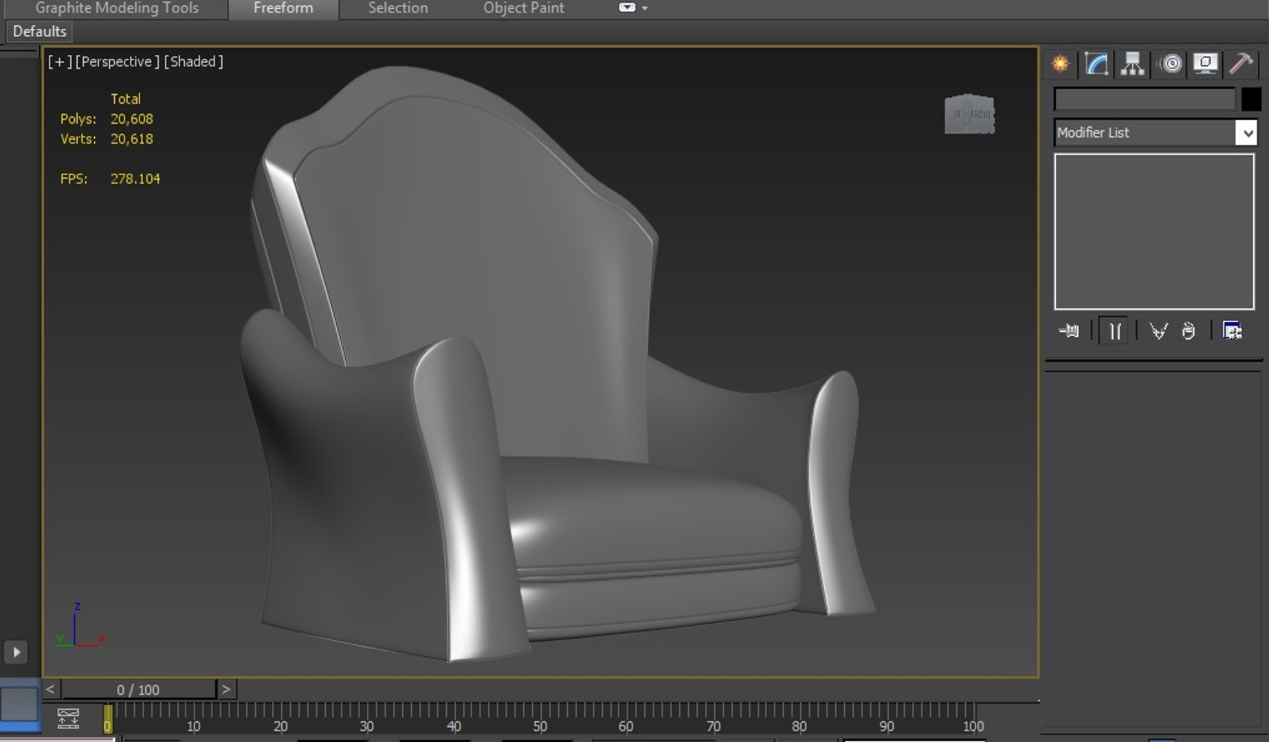 free cartoon chair 3d model