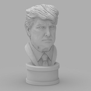 Donald J Trump Hyper Realistic Bust for 3D Printing