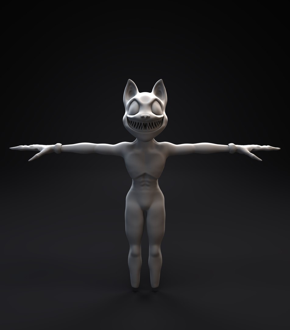Cartoon Stylized Horror Cat 3D - TurboSquid 1928416