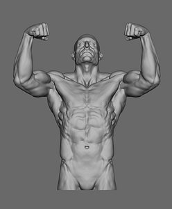 3D Strong man pose model
