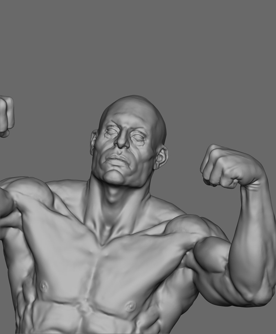 3D Strong Man Pose Model - TurboSquid 1821757