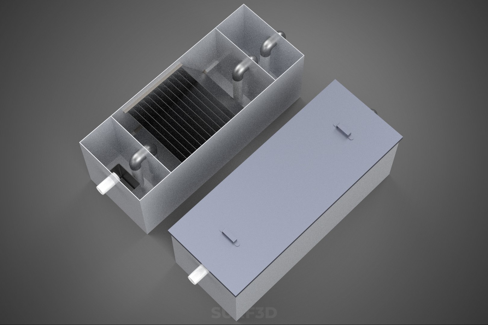 3D GREASE TRAP INTERCEPTOR TANK WASTEWATER DRAINAGE FILTER SYSTEM model https://p.turbosquid.com/ts-thumb/4P/CpKida/07/12_1941_greasetrapinterceptortankwastewaterdrainagefiltersystem/jpg/1788763077/1920x1080/fit_q87/1d0d4fd3fcacdd1f16cabc2d8bcd0468f3ffa425/12_1941_greasetrapinterceptortankwastewaterdrainagefiltersystem.jpg