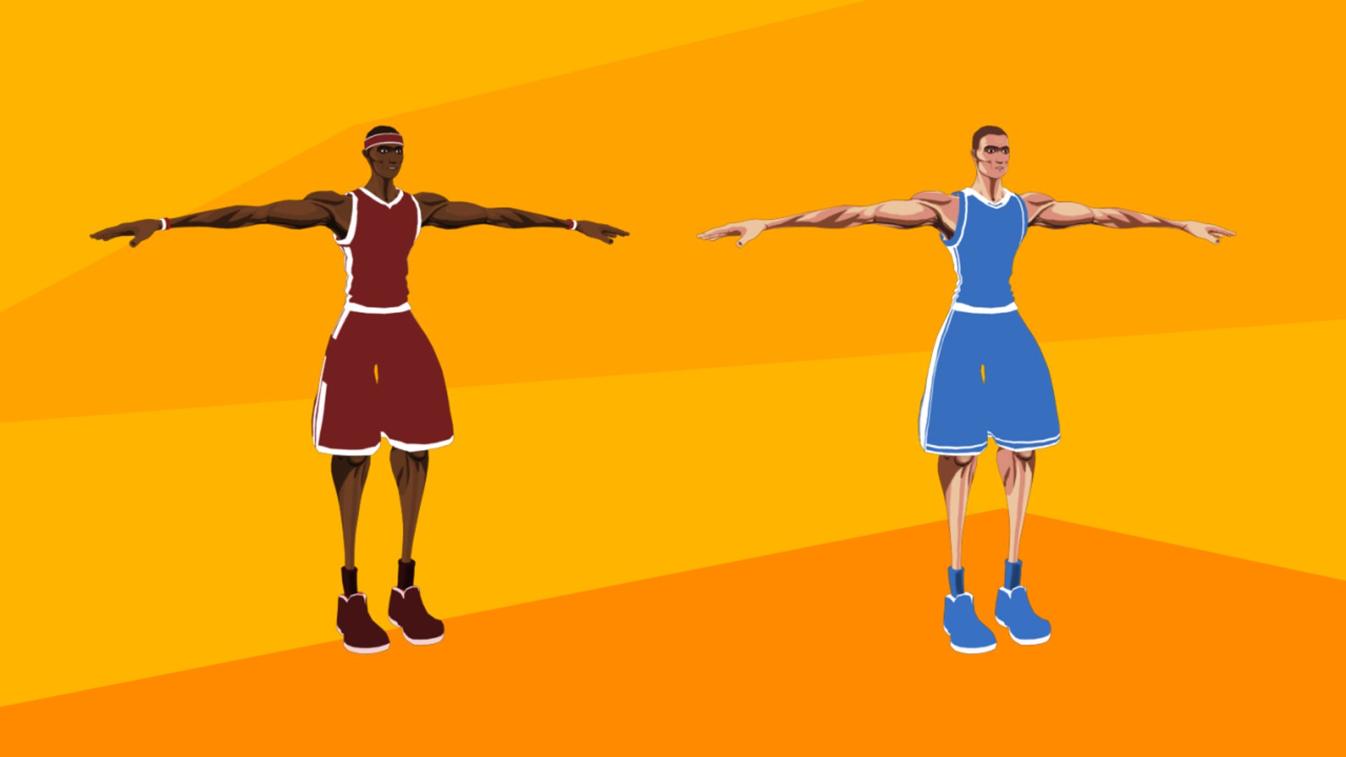 3d Stylized Basketball Player Ball Model