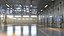Detaillierter Hangar und Lager mit Innenausstattung