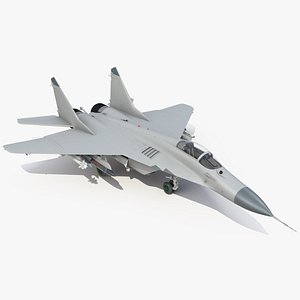 3D MiG 29 Fighter Aircraft with X-31PM Supersonic Missile Rigged for Maya model