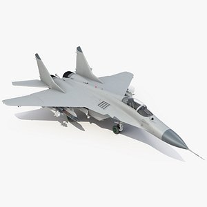 MiG 29 Fighter Aircraft with X-31PM Supersonic Missile Rigged for Maya