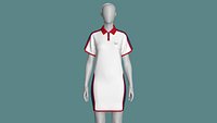 Girls Casual Short Sleeve Knit Polo Bodycon Dress
