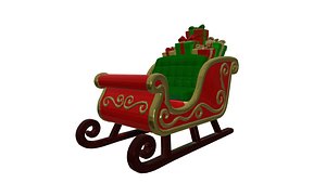 3D christmas sleigh