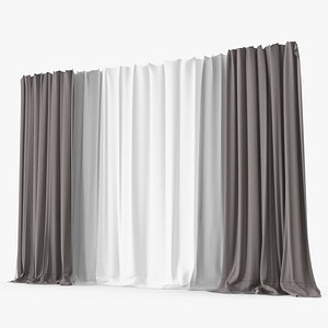 Classic Window Curtains Grey