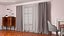 Cortinas de ventana clásicas grises