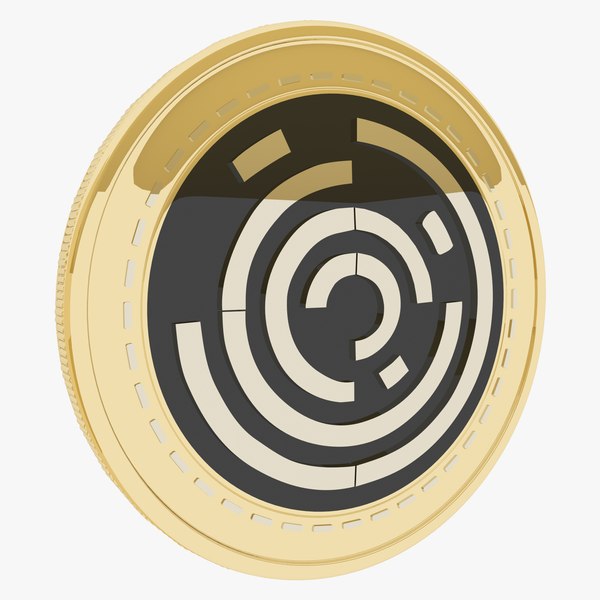 BlockStamp Cryptocurrency Gold Coin 3D model