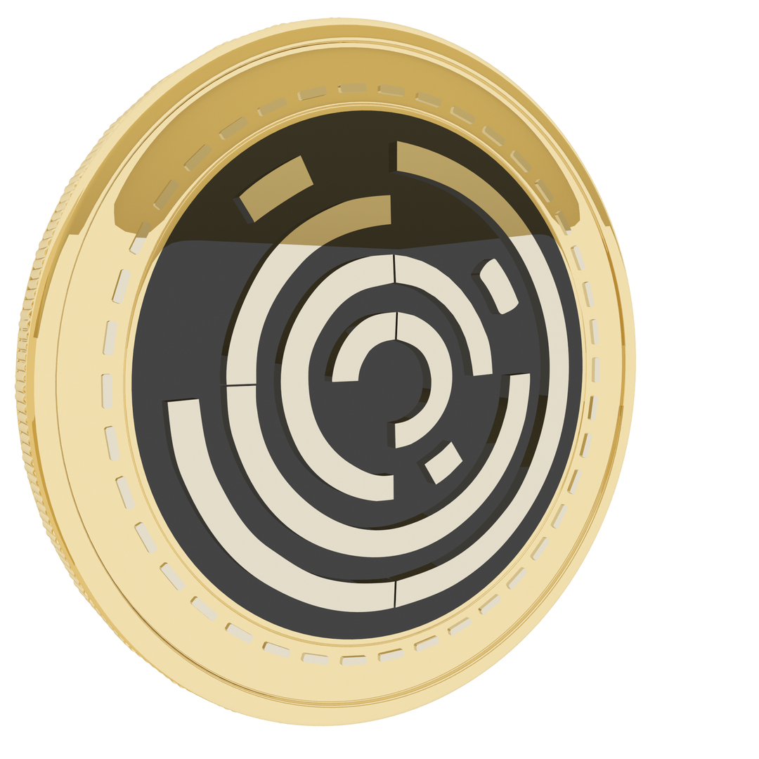 BlockStamp Cryptocurrency Gold Coin 3D model - TurboSquid 1783281