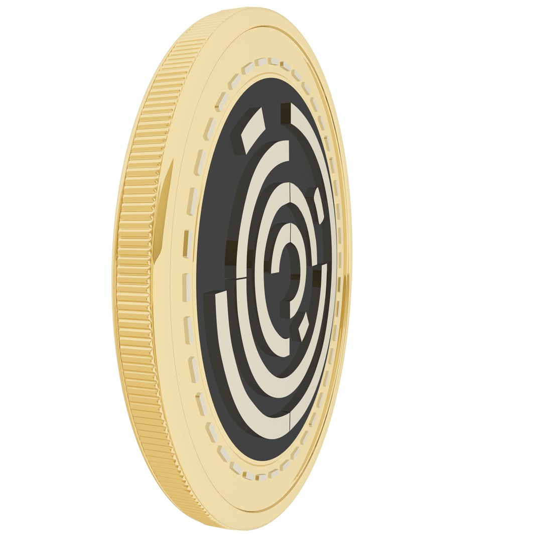 BlockStamp Cryptocurrency Gold Coin 3D model - TurboSquid 1783281