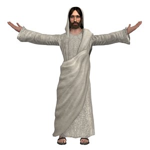 jesus christ rigged real 3D model