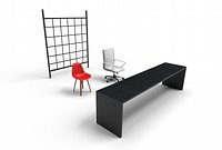 Office Pack Chair Table VR / AR / low-poly 3d model