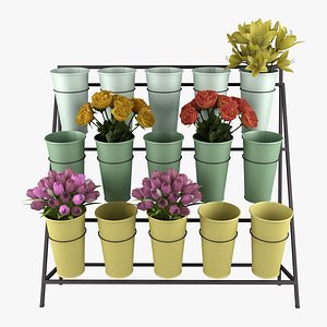 Flower Bucket Display Stand