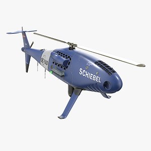 3D Schiebel Camcopter S100 UAV - Blue