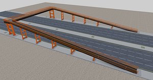 3D Steel Pedestrian Bridge Type-31