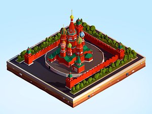 cartoon kremlin landmark 3D model
