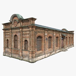 3d model abandoned house old warehouse