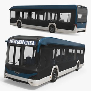 VDL Citea New Generation City Bus Blue Simplified 3D model