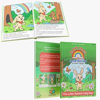 Kids Storybook Opened And Closed With Illustrations 3D Bundle
