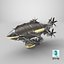 3D Steampunk Blimp model
