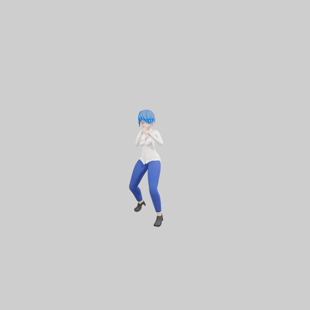 Anime Female Low Poly Ready For Game 3D Model - TurboSquid 2088009